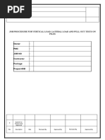 Procedure - For Pile Load Test