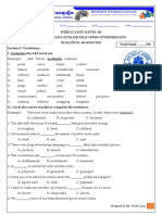 Piseth Weekly Quiz LV 10 B