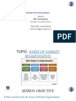 Bases of Market Segmentation