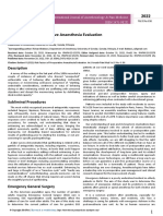 Risk Factors of Preoperative Anaesthesia Evaluation