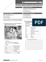 112 Past Continuous - Affirmative, Negative, Questions, Short Answers