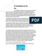 Relación de La Sociología Con Las Organizaciones.