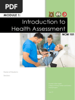 Module 1 - Introduction To Health Assessment