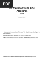 Class 5 - 2D Maxima Sweep-Line Algorithm