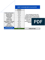 Debt-To-Income Ratio Calculator