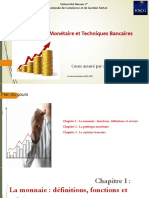 Cours Economie Monétaire Et Techniques Bancaires Version Finale 2021