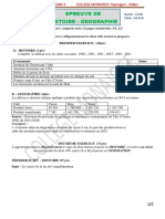 Epreuve Histoire Geographie Bac A, B, D 2023 Monajoce