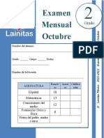 2do Grado - Examen Mensual Octubre (2022-2023)