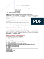 GUÍA para Elaboración ESPECIFICACIÓN TÉCNICA MATERIALES III - Corte II