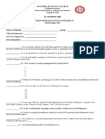 JH CERILLES STATE COLLEGE - Pretest