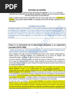 Tema 3 Monarquía Hispánica y Expansión Mundial 1474-1700