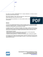 Lista-De Precios Transformadores Nuevos - Enero-2023