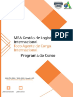 Ementa Mba Gestao de Logistica Internacional Agente de Carga Internacional