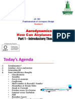 AE 303 Session 4 Aerodynamics - Part 1 - Introductory - Thoughts