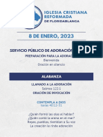 Servicio Público de Adoración - ENERO 08 DE 2023