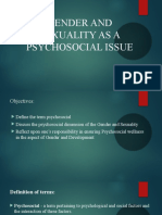 Gender and Sexuality As A Psychosocial Issue