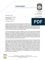 Columbus Police Department Response To Assessment (11/23/2022)