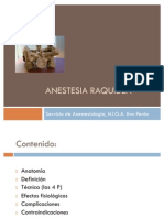 Anestesia Raquídea