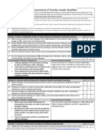 Self-Assessment of Teacher Leader Qualities