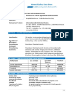 MSDS Sodium Hypochlorite Solution