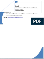 Qualidades Adicionais Objectivos: Email