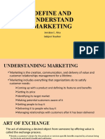 Q1-Lesson 1.2 - Define and Understand Marketing