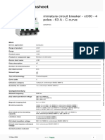 Miniature Circuit Breaker - Acti 9 xC60 MCBs - A9N4P63C