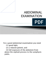 Abdominal Examination: by Yalew Yihunie (MD)