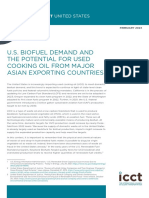 U.S. Biofuel Demand and The Potential For Used Cooking Oil From Major Asian Exporting Countries