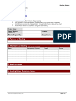 Meeting Minutes Template