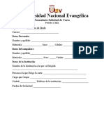 Formulario de Solicitud de Cartas de Seminario