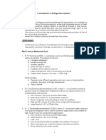 MODULE I Introduction To Refrigeration Systems