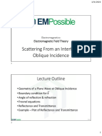 Lecture Scattering From An Interface Oblique Incidence