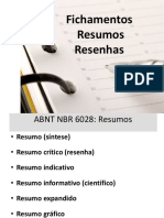 Fichamento Resumo Resenha