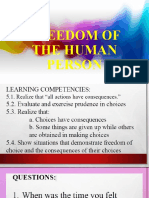 Freedom of The Human Person