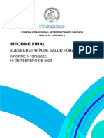 Informe Final: Subsecretaría de Salud Pública