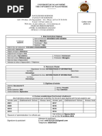 Fiche Préinscription Mohamed Saïd Adamou Cycle Licence