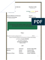 Le Deficit en G6Pd Chez Les Donneurs de Sang Du C.N.T.S. de Bamako