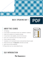 Basic Speaking - Introduction