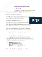 Relative Pronouns