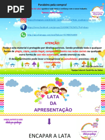 Lata Da Apresentação