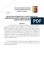 Sub Comision de Arbitros Estatutos Internos