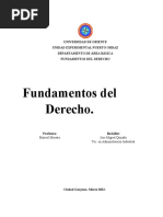 El Derecho y Sus Fundamentos