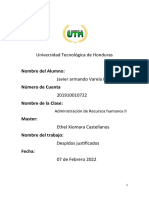 Tarea de Políticas de Despido Justificado