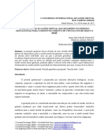 A Importância Da Saúde Mental Das Mulheres No Período Gestacional para o Desenvolvimento de Vínculo Entre Mãe e Bebê