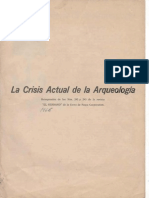 La Crisis Actual de La Arqueología