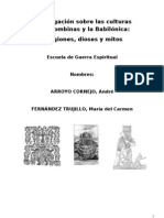 Investigación Sobre Las Culturas Precolombinas y La Babilónica