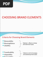 Choosing Brand Elements Elements and IMC