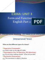 E304A Unit 3 Form and Function in English