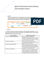 Teaching Strategies For Elementary Science